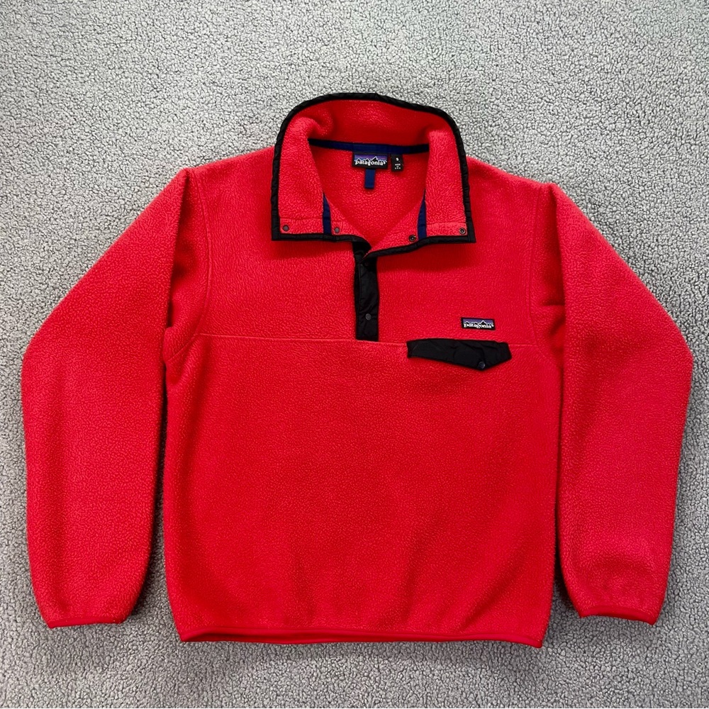 RARE Vintage 1992 Patagonia Synchilla Snap T Fleece Jacket Pullover Mens Small